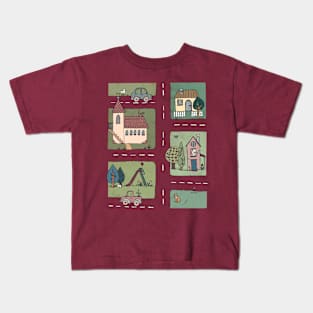 An Even Quieter Afternoon in Town Kids T-Shirt